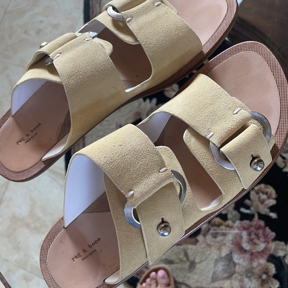 Rag and bone baby yellow suede sandals - Picture 4 of 9